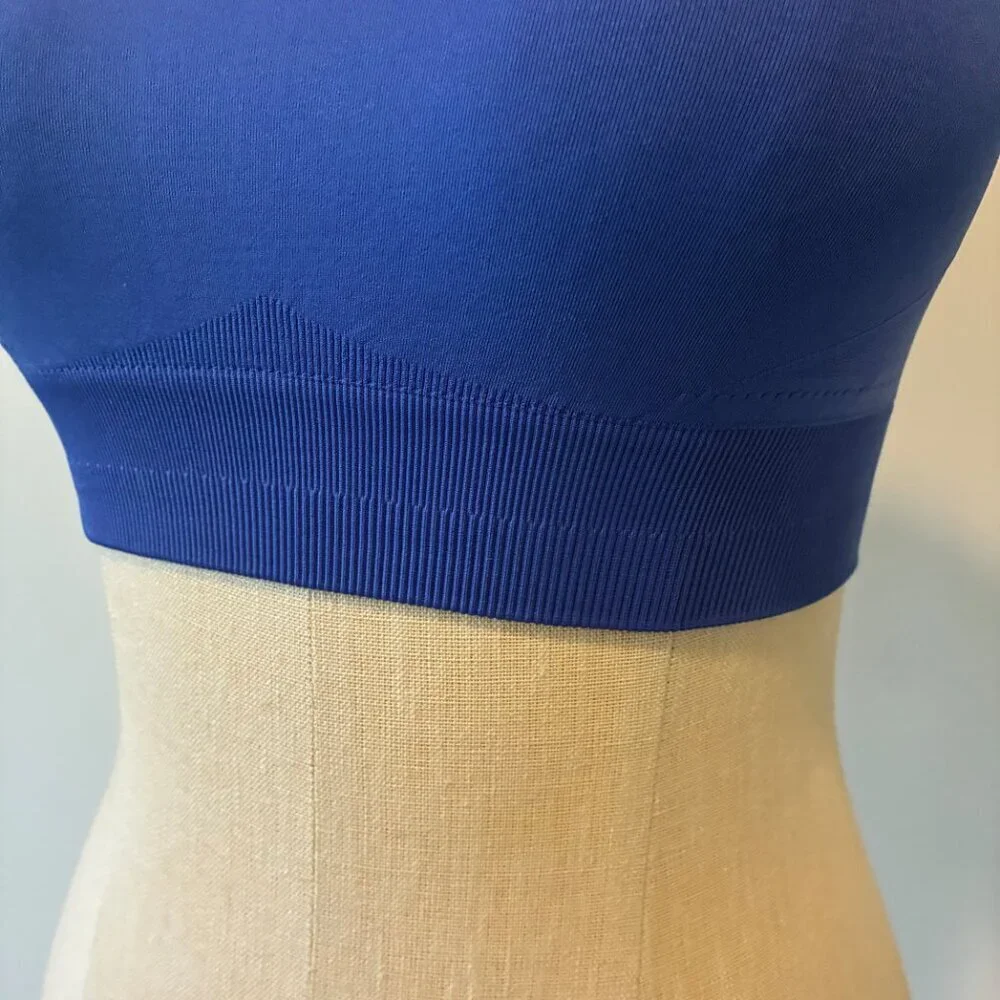 AYBL Empower Seamless Women's Blue Crop Top